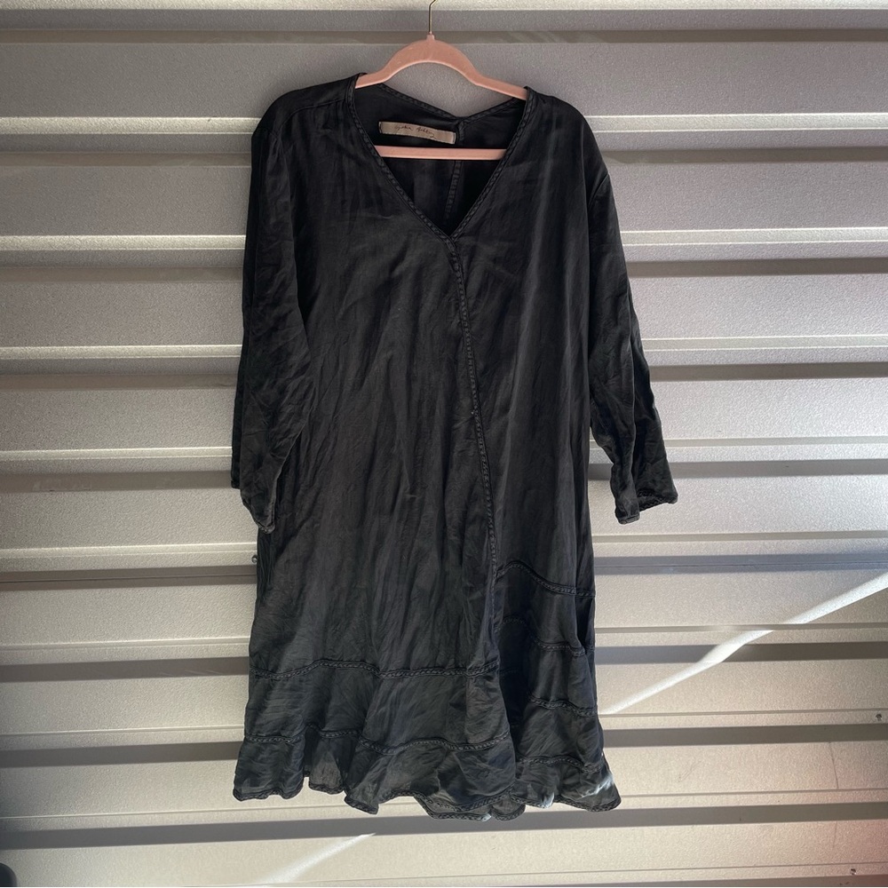 Cynthia Ashby asymmetrical linen dress